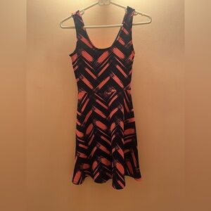 Charlotte Russe Black and Orange Mini Dress
